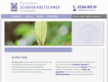 Tablet Screenshot of bestattungen-schaefer.de